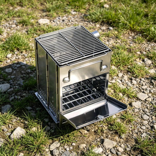 Large Foldable Multi-Fuel Stainless Steel Camp Stove