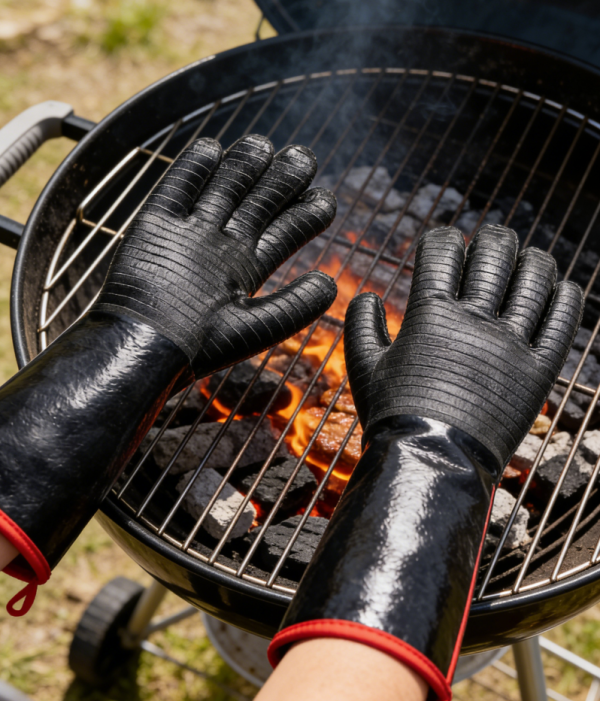 2-Pair 14" Heat-Resistant BBQ/Oven Gloves – Waterproof & Oil-Resistant Neoprene, Heat Safe 932°F