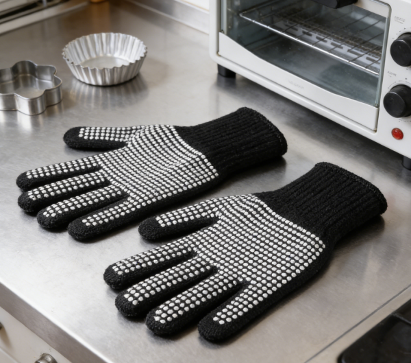 2-Pair Heat-Resistant Gloves with Silicone Dots – For Sublimation & Hair Styling Applications